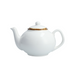 Fortessa 16 oz Spice Salt Tea Pot w/Lid - China, White (TC7400.DV.4.36)-cityfoodequipment.com