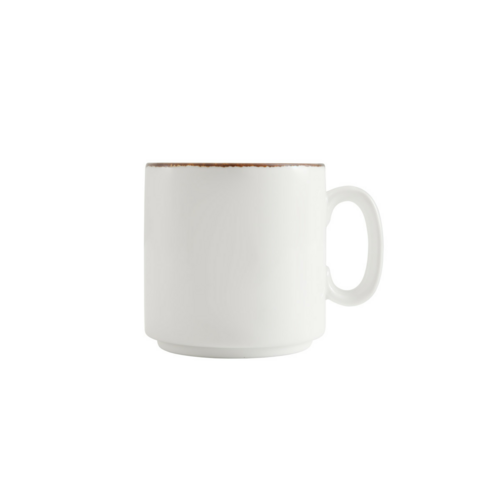 Fortessa 9 1/2 oz Spice Salt Coffee Mug - China, White (TC7400.DV.4.08)-cityfoodequipment.com