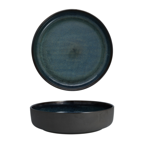 Fortessa 81 oz Round Northern Lights Bowl - China, Aurora Blue (STN.1100.99)-cityfoodequipment.com