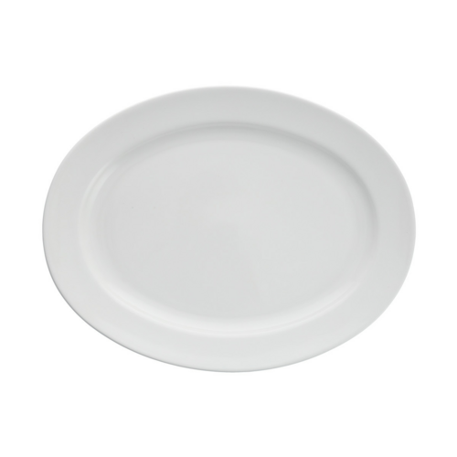 Fortessa 14 3/4" Oval Serena Platter - China, White (TC7600.DV.25)-cityfoodequipment.com