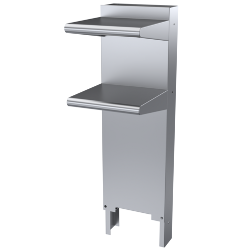 Garland CCDHS-12 Cuisine Backguard/Flue Riser w/ Double High Shelves, 35 x 12"W-cityfoodequipment.com