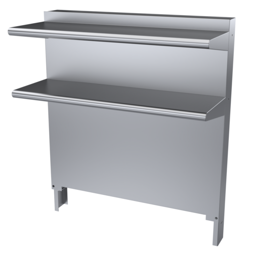Garland CCDHS-36 Cuisine Backguard/Flue Riser w/ Double High Shelves, 35 x 36"W-cityfoodequipment.com