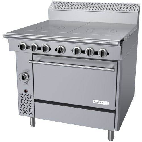 Garland C36-10C 36" Gas Range w/ (2) Hot Tops & Convection Oven, Natural Gas-cityfoodequipment.com