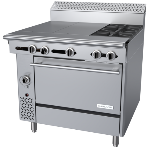 Garland C36-12C 36" 2 Burner Gas Range w/ (2) Hot Tops & Convection Oven, Natural Gas-cityfoodequipment.com
