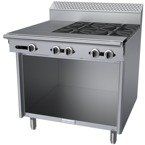 Garland C36-13S 36" 4 Burner Gas Range w/ Hot Top & Storage Base, Natural Gas-cityfoodequipment.com