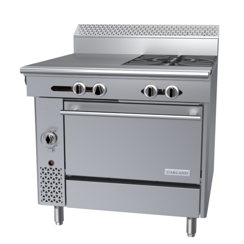 Garland C36-14C 36" 2 Burner Gas Range w/ Hot Top & Convection Oven, Natural Gas-cityfoodequipment.com
