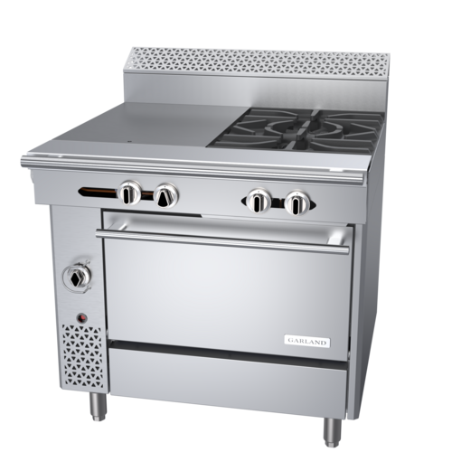 Garland C36-14R 36" 2 Burner Gas Range w/ Hot Top & Standard Oven, Natural Gas-cityfoodequipment.com
