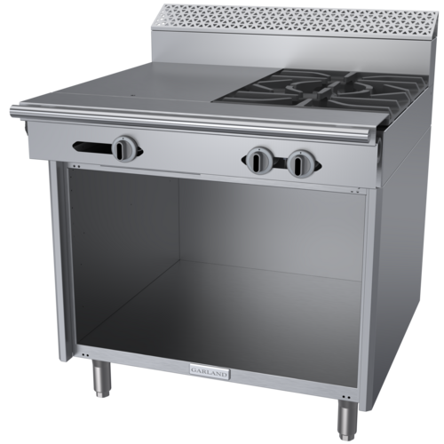 Garland C36-14S 36" 2 Burner Gas Range w/ Hot Top & Storage Base, Natural Gas-cityfoodequipment.com