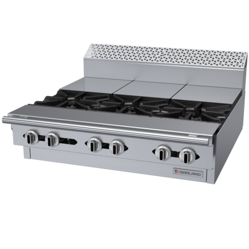 Garland C36-15M 36" 3 Burner Gas Range Top w/ (3) Hot Tops - Modular, Natural Gas-cityfoodequipment.com