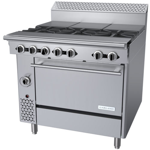 Garland C36-15R 36" 3 Burner Gas Range w/ (3) Hot Tops & Standard Oven, Natural Gas-cityfoodequipment.com