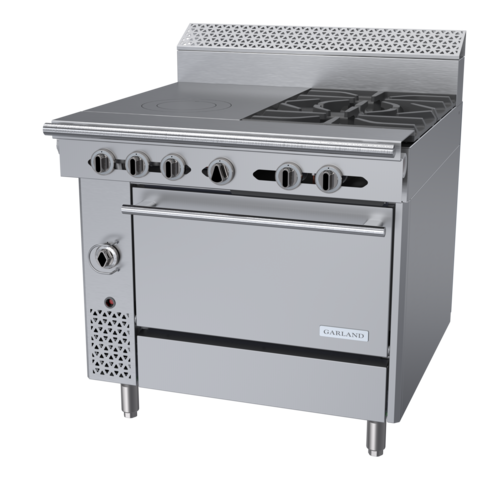 Garland C36-17R 36" 2 Burner Gas Range w/ Hot Top & Standard Oven, Natural Gas-cityfoodequipment.com