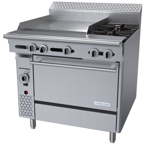 Garland C36-2C 36" 2 Burner Gas Range w/ Griddle & Convection Oven, Natural Gas-cityfoodequipment.com