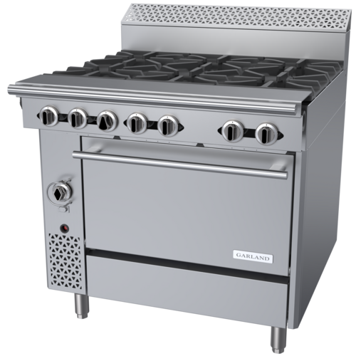 Garland C36-6C 36" 6 Burner Gas Range w/ Convection Oven, Natural Gas-cityfoodequipment.com