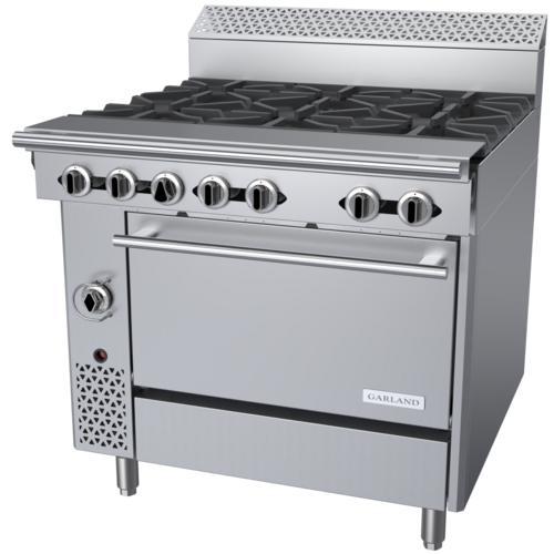 Garland C36-6R 36" 6 Burner Gas Range w/ Standard Oven, Natural Gas-cityfoodequipment.com