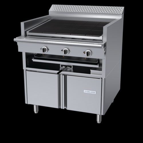 Garland C36-ABS 36" Gas Range w/ Charbroiler & Storage Base, Natural Gas-cityfoodequipment.com
