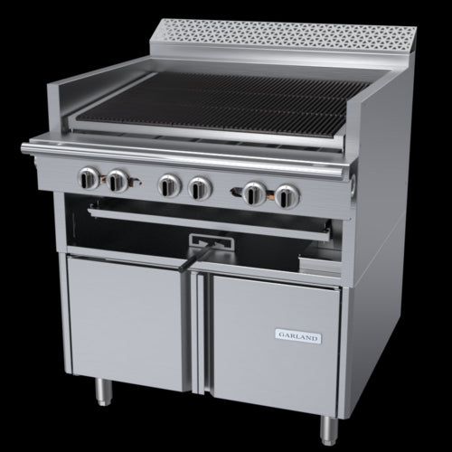 Garland C36-ARS 36" Gas Range w/ Charbroiler & Storage Base, Natural Gas-cityfoodequipment.com