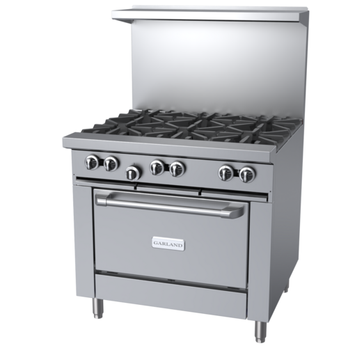 Garland G36-6R 36" 6 Burner Gas Range w/ Standard Oven, Natural Gas-cityfoodequipment.com