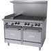 Garland G48-6G12LL 48" 6 Burner Gas Range w/ Griddle & (2) Space Saver Oven, Natural Gas-cityfoodequipment.com