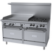 Garland G60-4G36RR 60" 4 Burner Gas Range w/ Griddle & (2) Space Saver Ovens, Natural Gas-cityfoodequipment.com