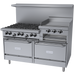 Garland G60-6R24RR 60" 6 Burner Gas Range w/ Griddle/Broiler & (2) Standard Ovens, Natural Gas-cityfoodequipment.com