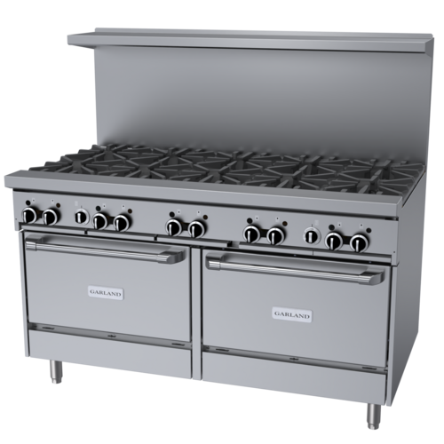 Garland GF60-10RR 60" 10 Burner Gas Range w/ (2) Standard Ovens, Natural Gas-cityfoodequipment.com