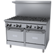 Garland GFE48-8LL 48" 8 Burner Gas Range w/ (2) Space Saver Ovens, Natural Gas-cityfoodequipment.com