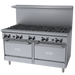 Garland GFE60-10RR 60" 10 Burner Gas Range w/ (2) Standard Ovens, Natural Gas-cityfoodequipment.com