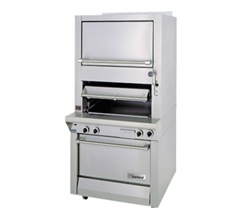 Garland M100XRM Deck Type Broiler w/ Finishing Oven & Standard Oven Base, Natural Gas-cityfoodequipment.com