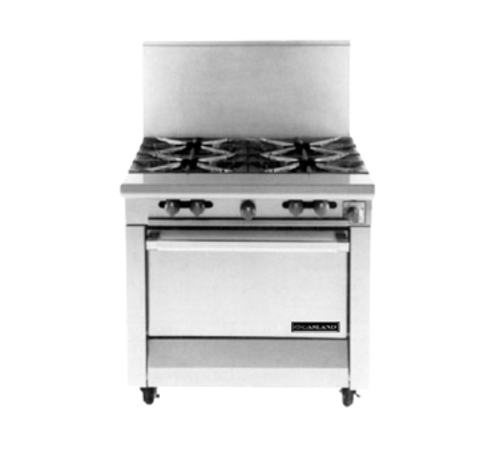 Garland M44R 34" 4-Burner Gas Range w/ Standard Oven, Natural Gas-cityfoodequipment.com