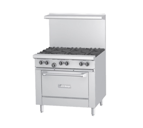 Garland U36-6R 36" 6 Burner Gas Range w/ Standard Oven, Natural Gas-cityfoodequipment.com