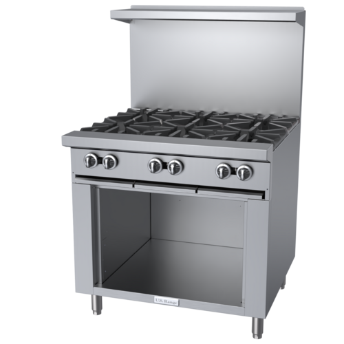 Garland U36-6S 36" 6 Burner Gas Range w/ Storage Base, Natural Gas-cityfoodequipment.com