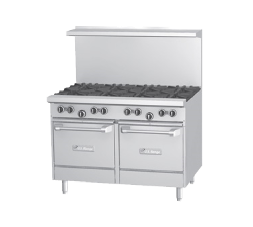 Garland U48-4G24LL 48" 4 Burner Gas Range w/ Griddle & (2) Space Saver Ovens, Natural Gas-cityfoodequipment.com