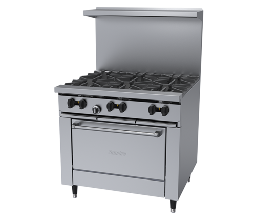 Garland X36-6R 36" 6 Burner Sunfire Gas Range w/ Standard Oven, Natural Gas-cityfoodequipment.com