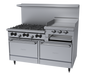 Garland X60-6R24RR 60" 6 Burner Sunfire Gas Range w/ Griddle/Broiler & (2) Standard Ovens, Natural Gas-cityfoodequipment.com