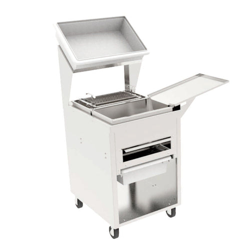 Giles BBT-O Breading & Batter Table w/ Dipping Basket & Sifter Drawer, Lower Receiving Pan-cityfoodequipment.com
