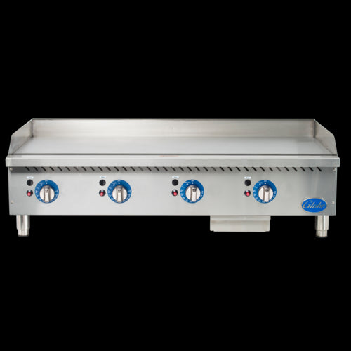 Globe GG48TG 48" Gas Griddle w/ Thermostatic Controls - 1" Steel Plate, Convertible-cityfoodequipment.com