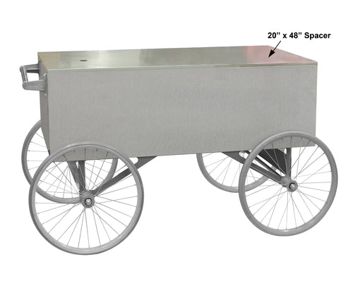 Gold Medal 2129ST Food Cart for Popcorn, 48" x 20", Stainless-cityfoodequipment.com
