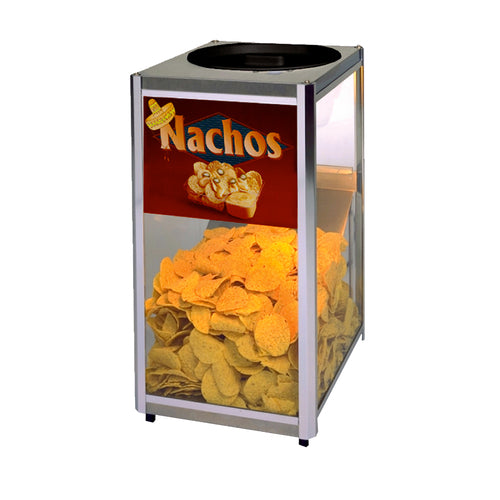 Gold Medal 2186ST Countertop Chip Merchandiser w/ Sidelight & Plexiglass Windows, Stainless, 120v-cityfoodequipment.com