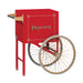 Gold Medal 2659CR Popcorn Cart w/ 2 Spoke Wheels, Red-cityfoodequipment.com