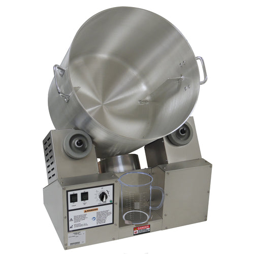 Gold Medal 2703-00-000 8 gal Cheddar Tumbler/Coater w/ Hot Plate & Heat Lamp - 120v-cityfoodequipment.com