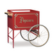 Gold Medal 3118PC Medium Popcorn Cart w/ Heavy Duty Wheels & Storage Compartment, Red-cityfoodequipment.com