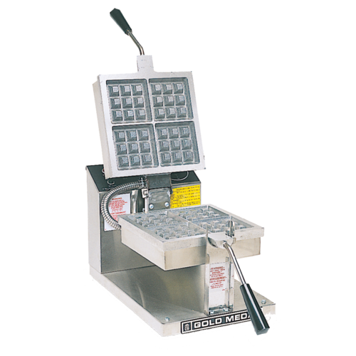 Gold Medal 5024 Single Classic Belgian Waffle Maker w/ Stainless Steel Grids, 1600W-cityfoodequipment.com