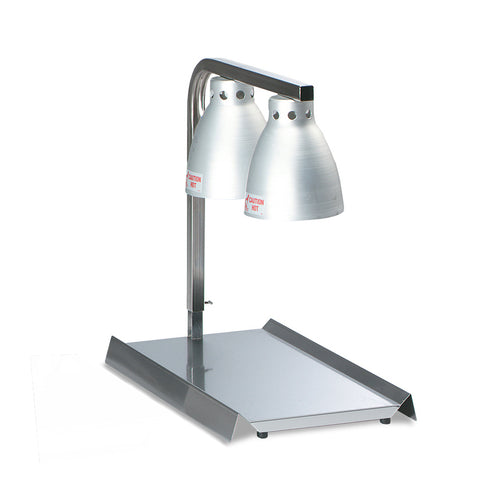 Gold Medal 5057 2 Bulb Heat Lamp w/ Adjustable Arm, Aluminum, 120v-cityfoodequipment.com