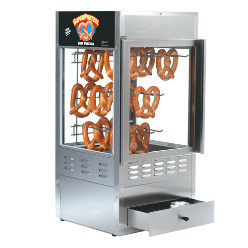 Gold Medal 6501 18" Countertop Merchandiser w/ 75 Jumbo Pretzel Capacity & Sterno Heat-cityfoodequipment.com