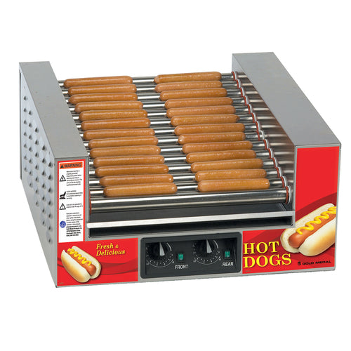 Gold Medal 8224 39 Hot Dog Roller Grill - Slanted Top, 120v-cityfoodequipment.com