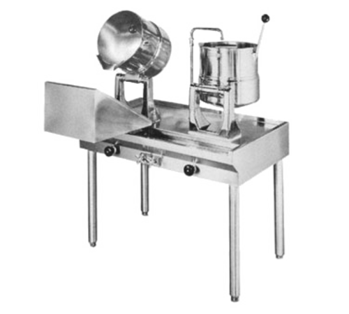 Groen 137450 (1) 5 gal & (1) 10 gal Steam Kettles - Manual Tilt, 2/3 Jacket, Direct Steam-cityfoodequipment.com