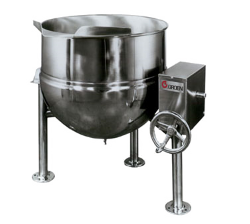 Groen DL-80 80 gal Steam Kettle - Manual Tilt, 2/3 Jacket, Direct Steam-cityfoodequipment.com