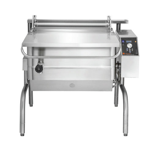 Groen BPP-30GA 30 gal. Tilt Skillet - Open Leg Base, Polished Pan, Measurement Marks, Natural Gas-cityfoodequipment.com