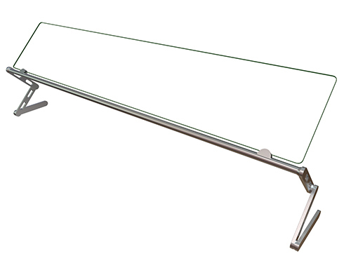 Hatco ALLIN1-72 72" Portable Food Shield - Free-Standing, Adjustable, Acrylic/Aluminum-cityfoodequipment.com