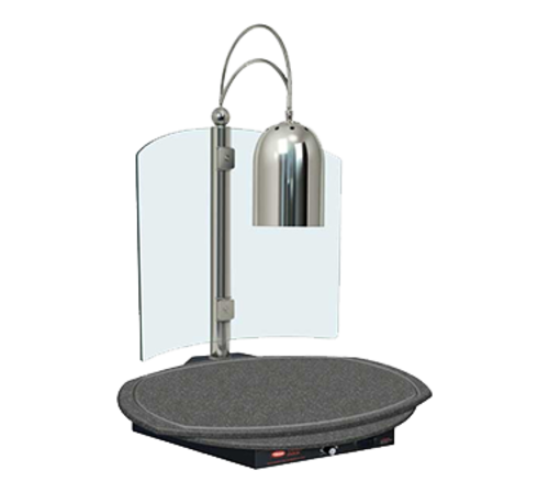 Hatco DCSB400-R24-1 Carving Station w/ Single Heat Lamp, 26" Round Cutting Board-cityfoodequipment.com